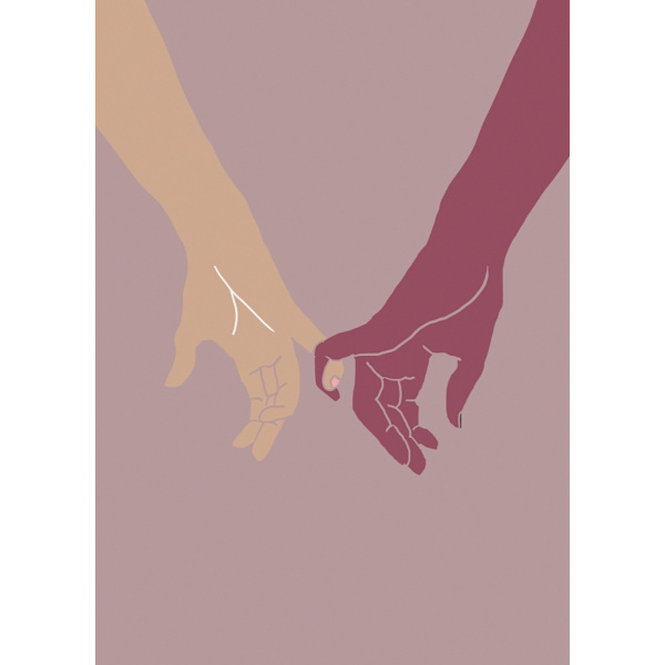 Holding Hands MultiColor 30x40 cm