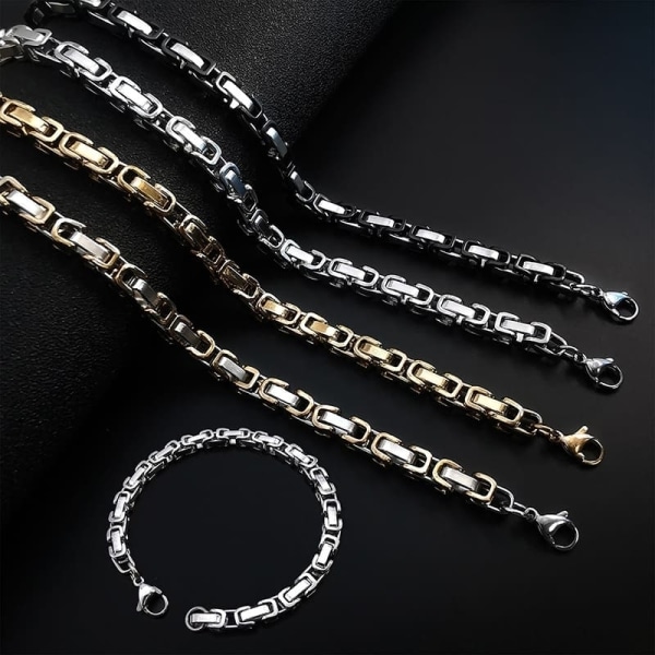 Chain necklace Silver/gold 5mm*60cm