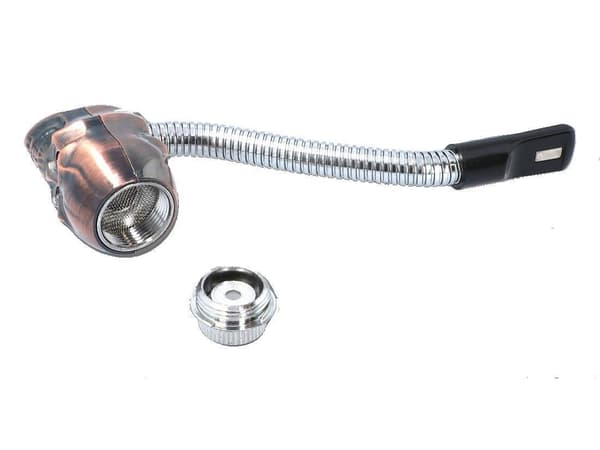 Gentelo metal pipe – skull-shaped, bendable stem