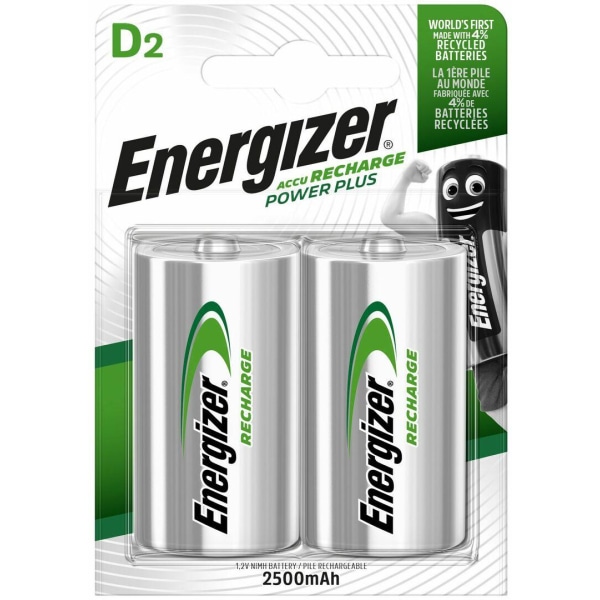 ENERGIZER Power Plus HR20 D BL2 2500mAh Green