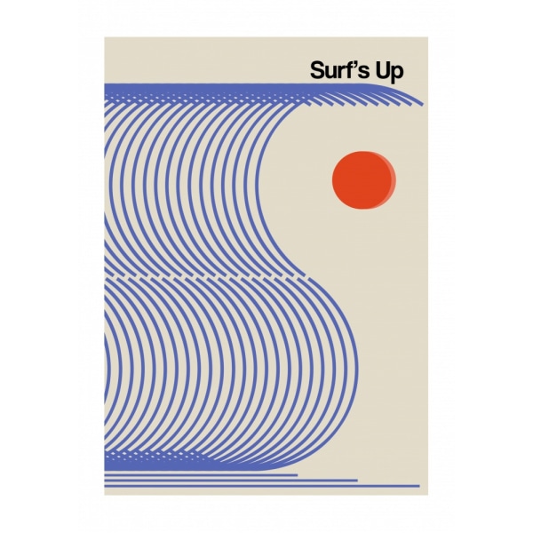 Surf's Up Biscuit Blue MultiColor 30x40 cm