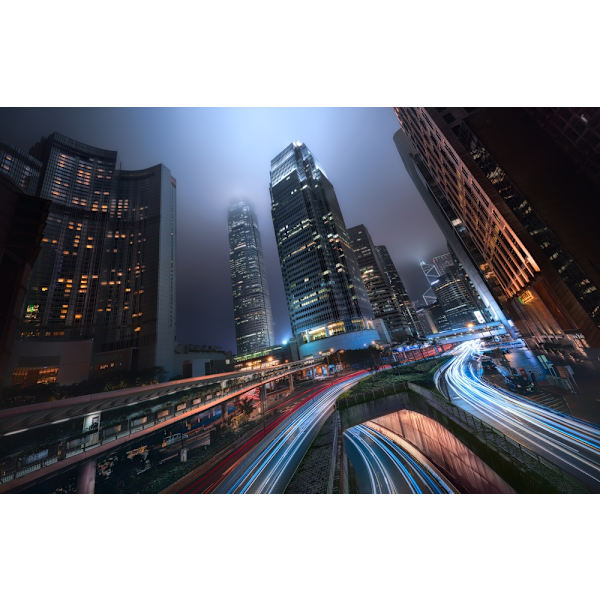 Hong Kong City Lights MultiColor 21x30 cm