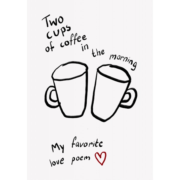 Two Cups MultiColor 70x100 cm
