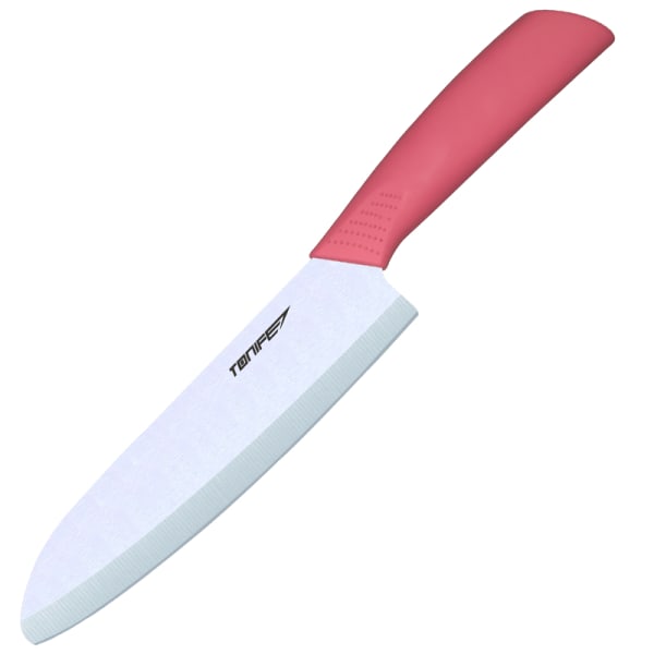 Tonife Zirconia Keramisk køkkenkniv - 7" værktøjskniv Pink