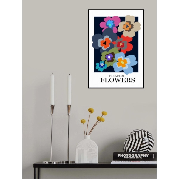 Kunsten af blomster blå MultiColor 50x70 cm