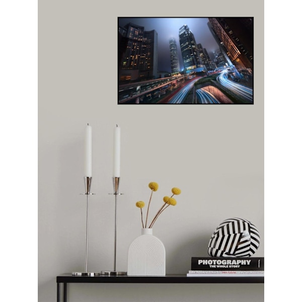 Hong Kong City Lights MultiColor 30x40 cm