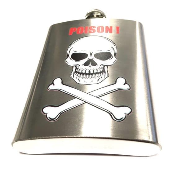 Fickplunta "poison" – 24 cl / 8 oz grå