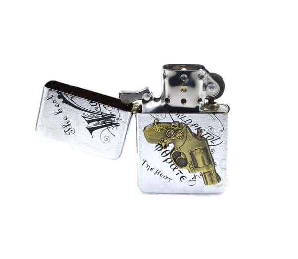 Benzin / Olie Lighter - Gentelo - Freedom Silver 4