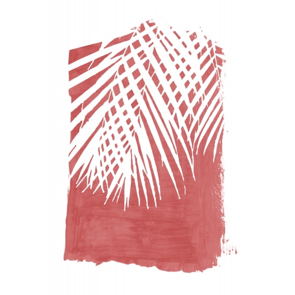 Red Palm Leaves Silhouette MultiColor 21x30 cm