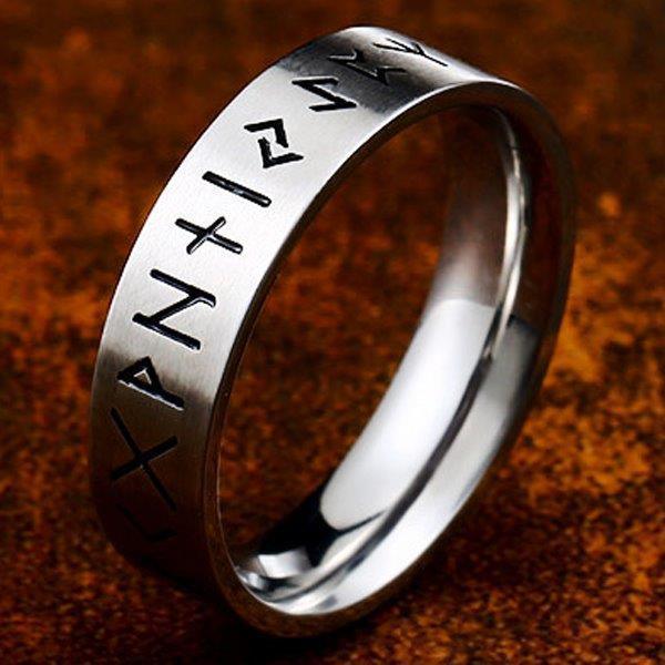 Ring - Nordisk Mytologi - Runor 8mm #11