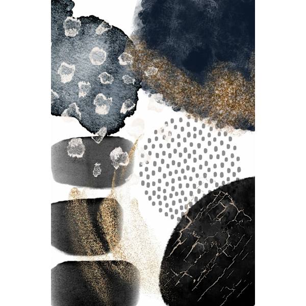 Abstract Black And Gold-2 MultiColor 70x100 cm