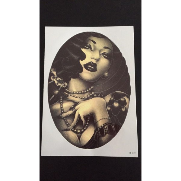 Tillfällig Tatuering 21 x 15cm - Classy Goth
