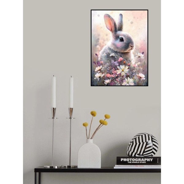 Rabbit And Flowers 2 MultiColor 50x70 cm