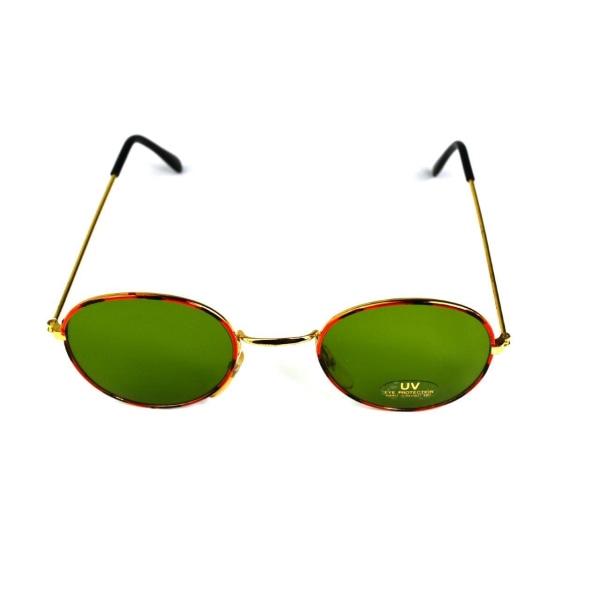 Solglasögon Guld, sköldpaddsfärgade med grön lins