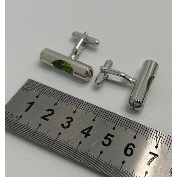 Manschettknappar Vattenpass Silver