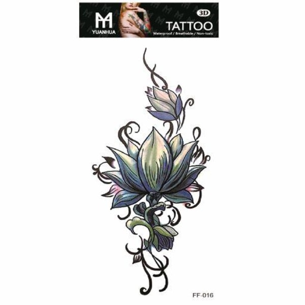Tillfällig Tatuering 19 x 9cm - Växter