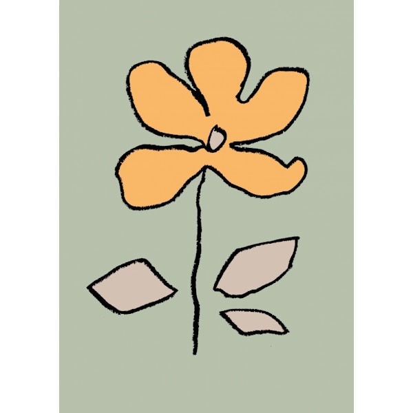 Flower Yellow And Green MultiColor 50x70 cm