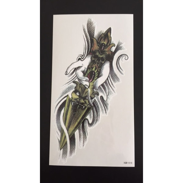 Tillfällig Tatuering 19 x 9cm - dolk