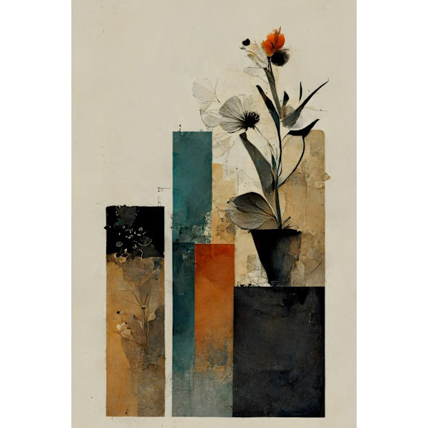Geometric Stillife MultiColor 70x100 cm