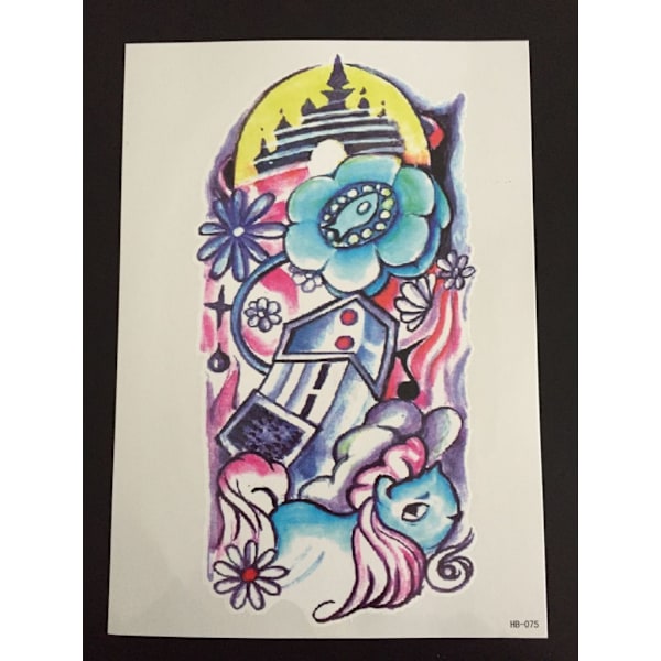Tillfällig Tatuering 21 x 15cm - Colourful