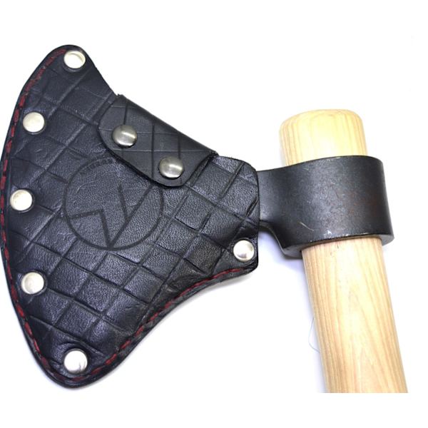 100% Handgjort Eggskydd till Cold Steel Norse Hawk Tomahawk - Svenskt Läder Svart