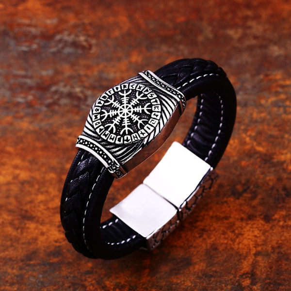 Bracelet - Norse mythology - Horror Helmet and Valknot 24cm