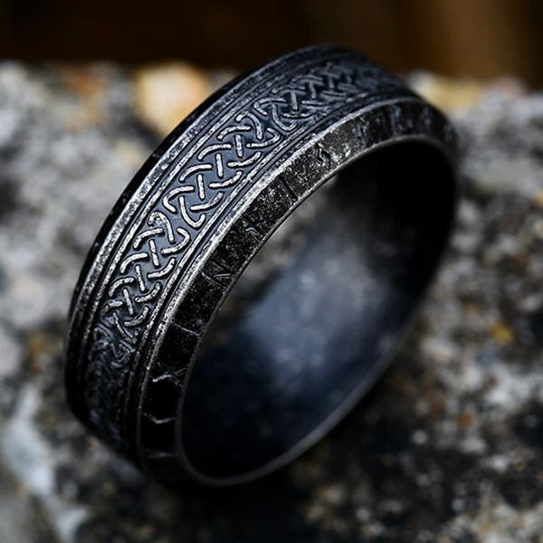 Ring - Nordic Mythology - Pattern - Stainless steel - High quality #7