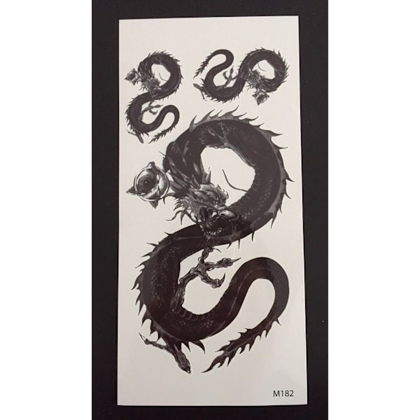 Tillfällig Tatuering 19 x 9cm - drake