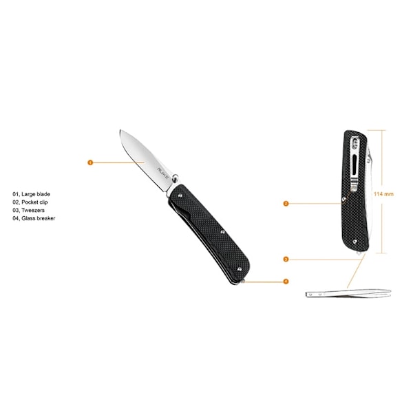 Ruike LD11-B Multitool / folding knife Black