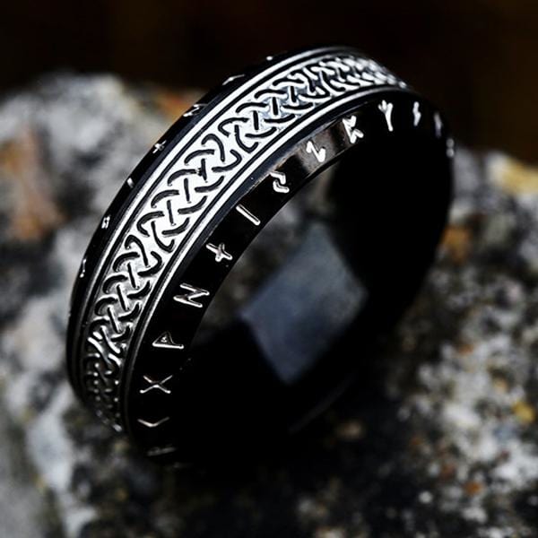 Ring - Nordic Mythology - Pattern - Stainless steel - High quality #10