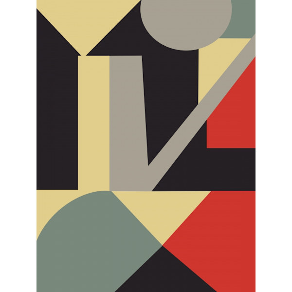 Retro Color Geometrical Design 03 MultiColor 70x100 cm