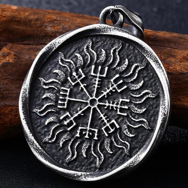 Hängsmycke - Nordisk mytologi - Vegvisir med flammor