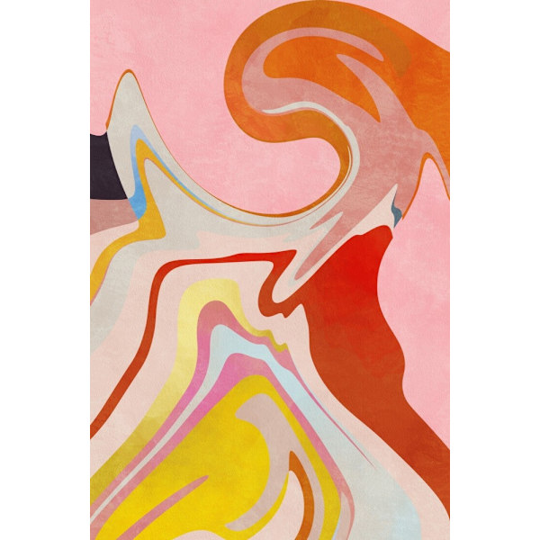 Organic Bauhaus Waved2 MultiColor 70x100 cm