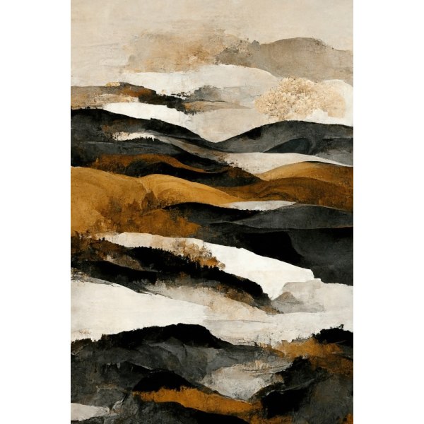 Ochre And Beige Mountains MultiColor 50x70 cm