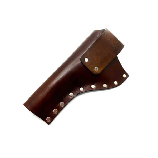JJ Custom Works - Colt .45 Peacemaker Holster - Right - 4.75" - Brown - Plain - Nickel Studs Right side - 4,75"