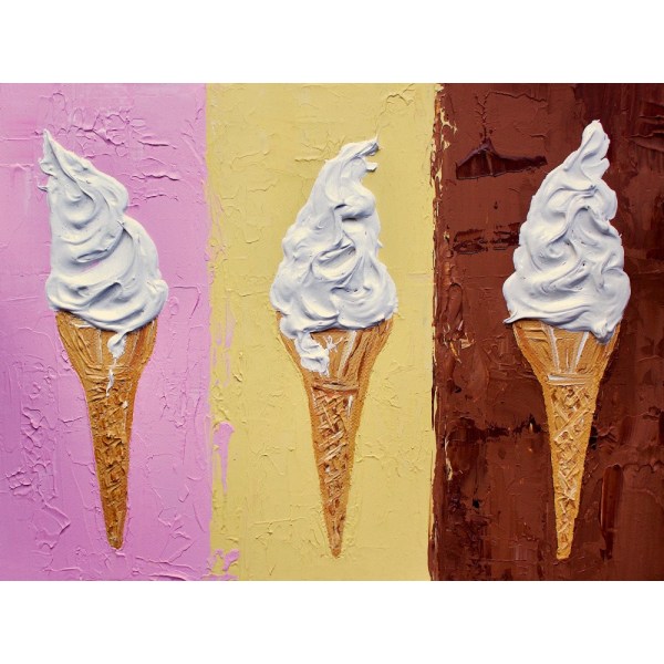 Ice Creams On Neapolitan MultiColor 30x40 cm