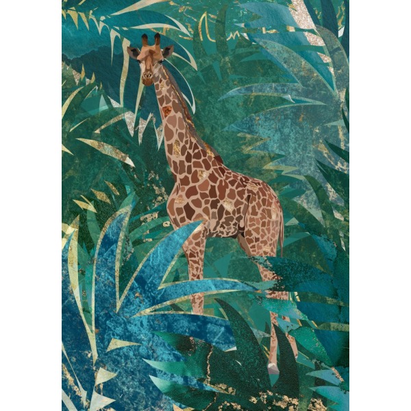 Giraffe In The Jungle MultiColor 30x40 cm