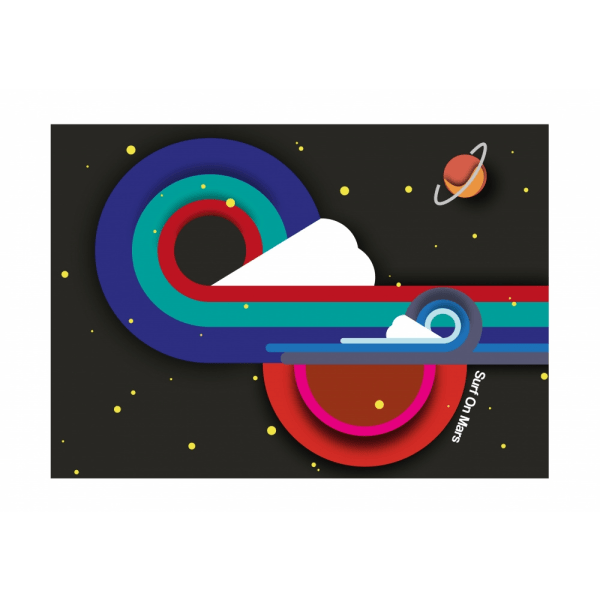 Surf On Mars MultiColor 21x30 cm