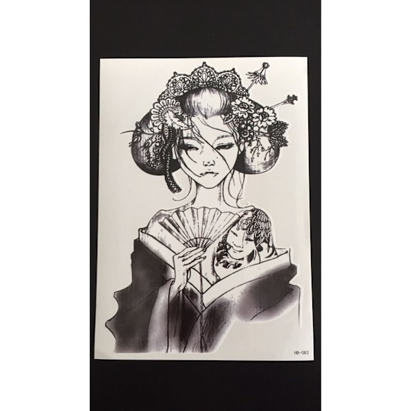 Midlertidig tatovering 21 x 15 cm – Geisha