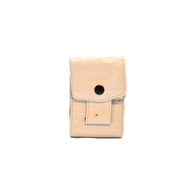 Cigaretæske - PVC læder hvid Blue