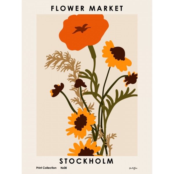 Flower Market. Stockholm multifärg