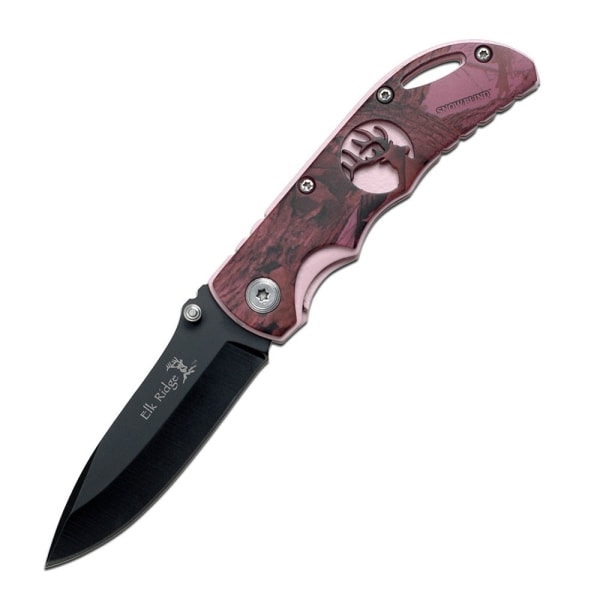 Elk Ridge ER-134 - Folding knife Purple Rosa Svart