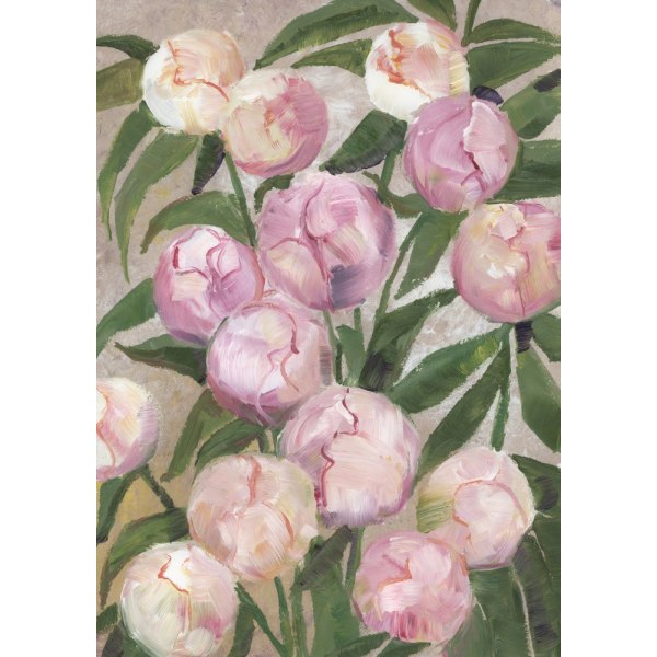 Valenty Painterly Peonies MultiColor 50x70 cm