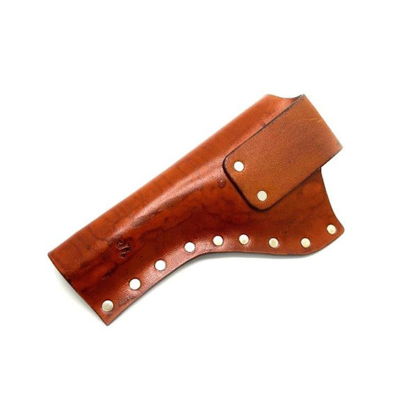 Colt .45 Peacemaker Hölster - Höger - 4.75" - Ljusbrun - Plain - Nickelnitar Right side - 4,75"