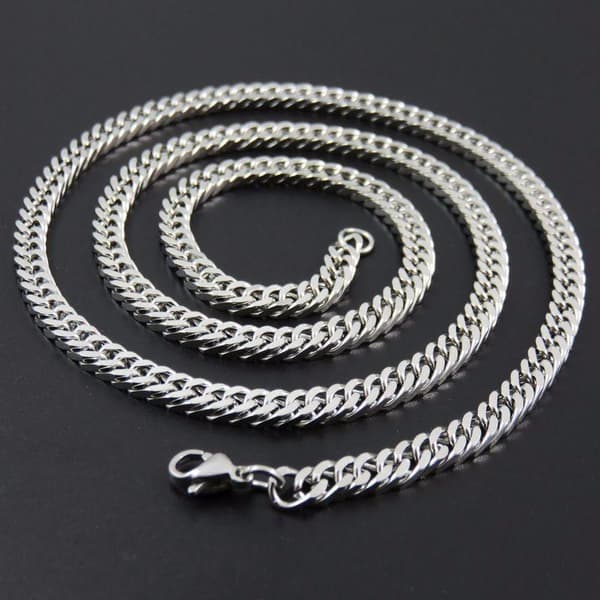 Stainless steel necklace chain – dense link, 3 mm, 55 cm