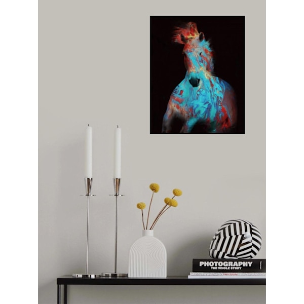 Running Bashful Horse MultiColor 21x30 cm