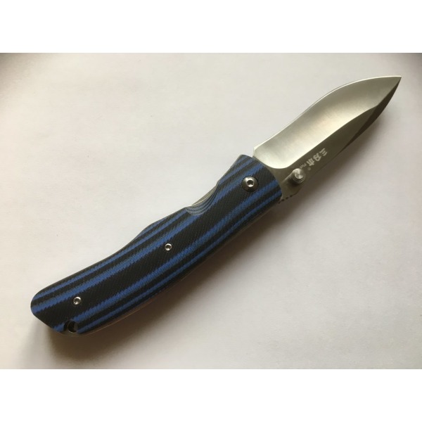 SanRenMu 9055MUC-GHI Blå/svart kniv fällkniv