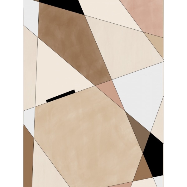 Geometrinen beige taide nro 1 MultiColor 30x40 cm