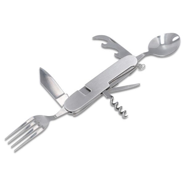 Travel multitool with 6 tools Metal look