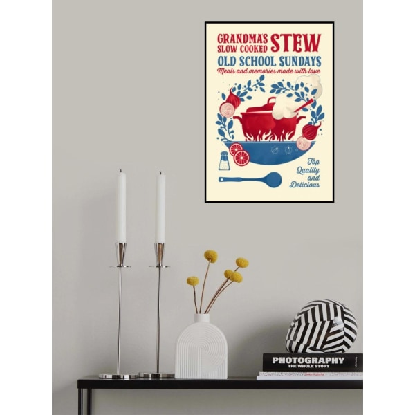 Grandmas Stew Kitchen Print MultiColor 30x40 cm